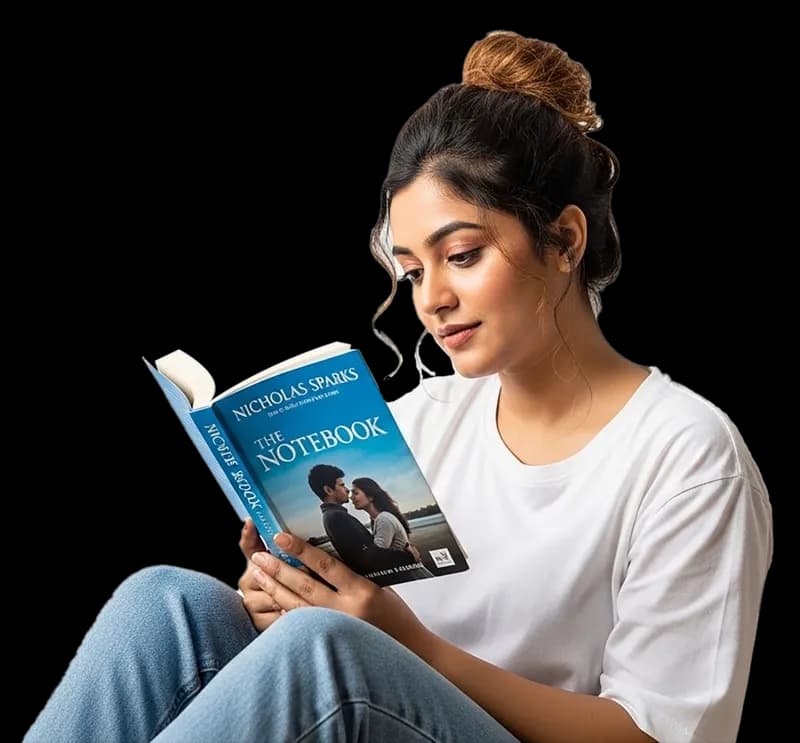 Girl reading a book